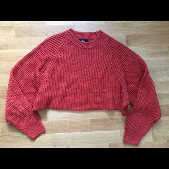 NWOT Lulu’s rust orange cropped knit sweater - Picture 4 of 5